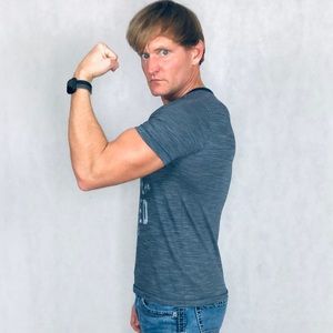 Express Men, Graphic Tee, blue, Size Extra Small